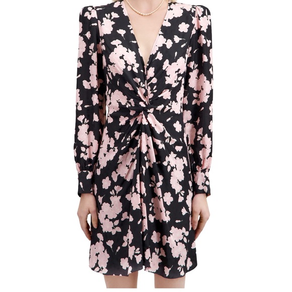 NWT The Kooples Japanese flowers women dress size 2 or M - Picture 1 of 5